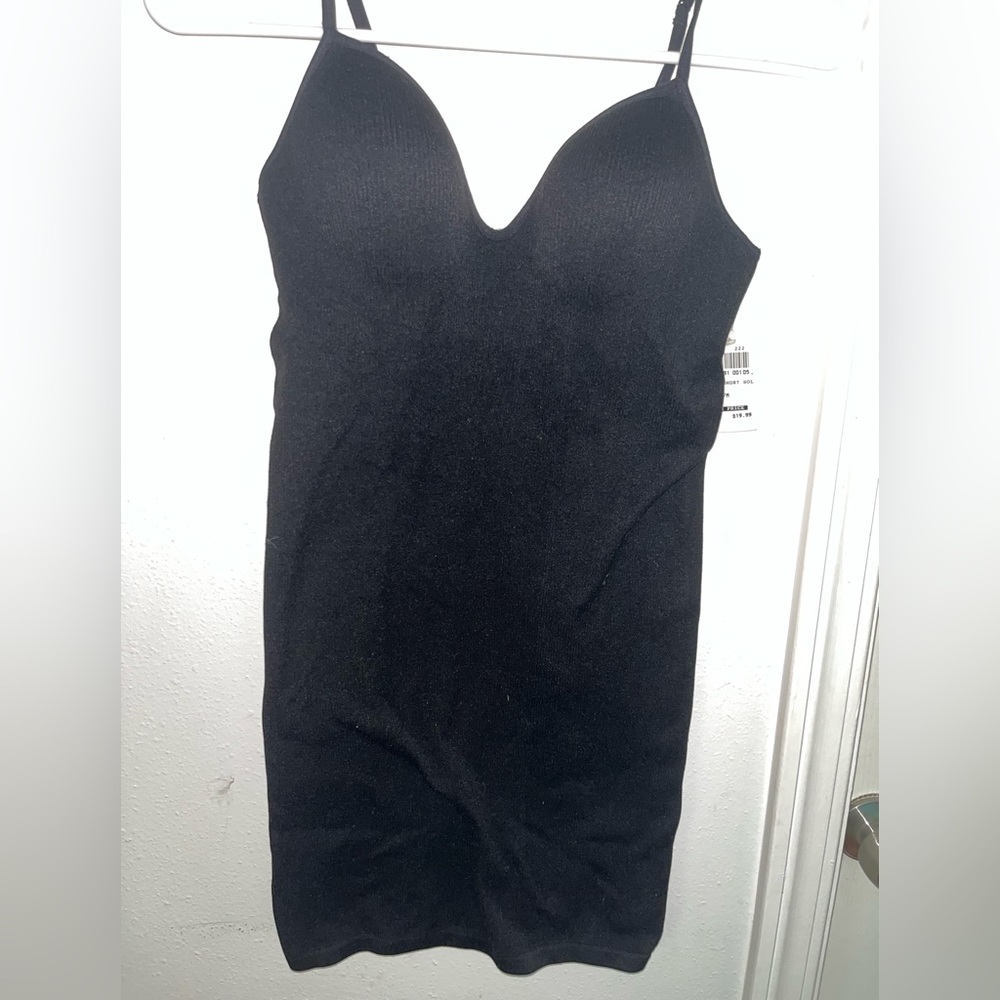 NWT BLACK STRETCH PADDED DRESS
